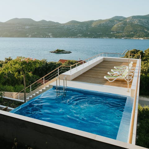 Enjoy stunning views while relaxing in the pool