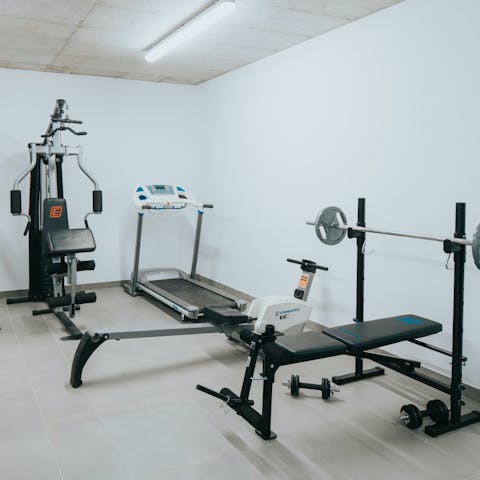 Feel energised after a workout in the home gym