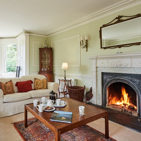 Get a fire going and keep the lounge extra cosy