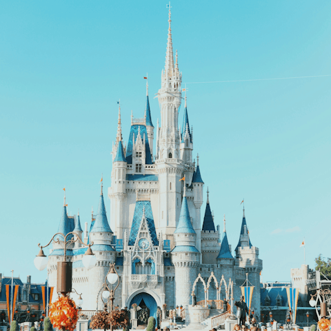 Visit Walt Disney World Resort, a twenty-one minute drive away