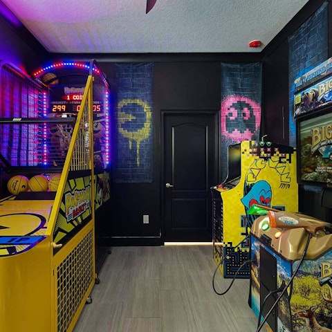 Play retro favourites in the arcade room