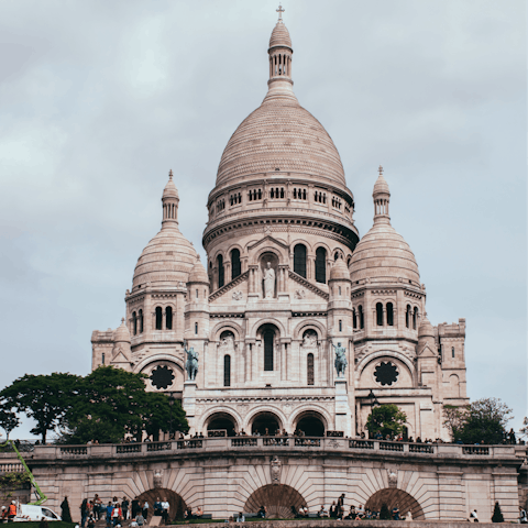 Walk just a few minutes to take in the majesty of Sacré-Coeur