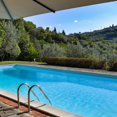 Cool off from the Mediterranean sun in the private swimming pool