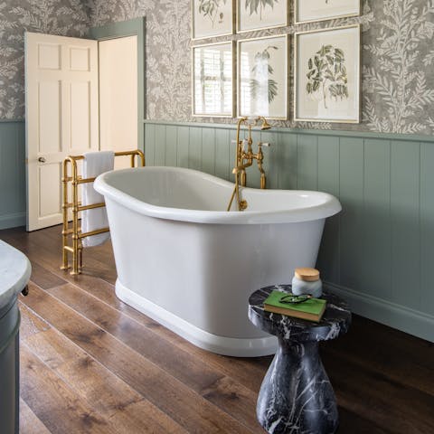 Unwind in the roll top bath after a day exploring the local area