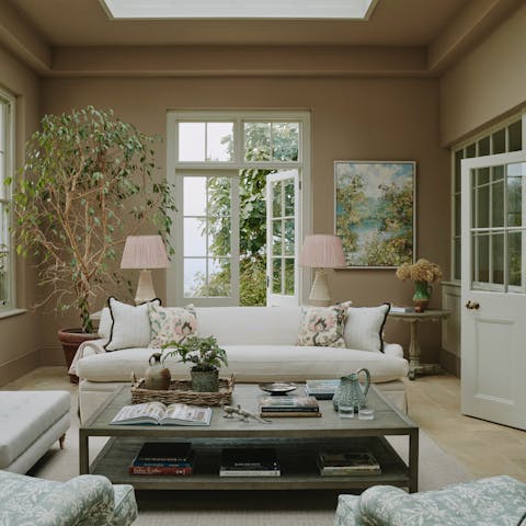 Relax with a good book and a glass of wine in the orangery