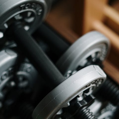 Work up a sweat in the communal gym