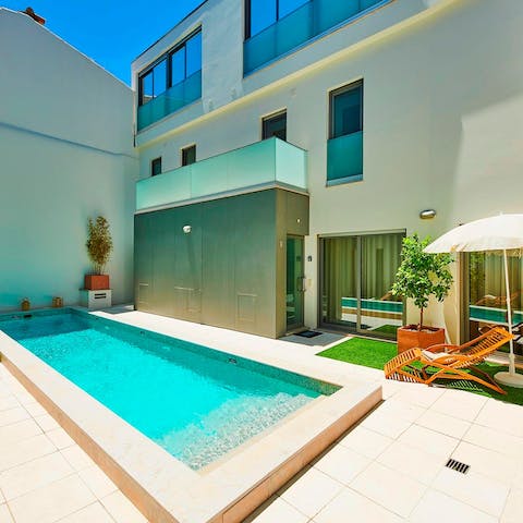 Beat the heat beside the shared pool