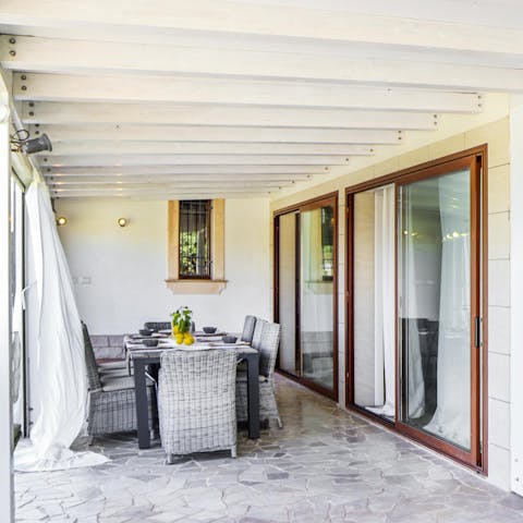 Light the barbecue and gather for Italian-inspired meals on the terrace
