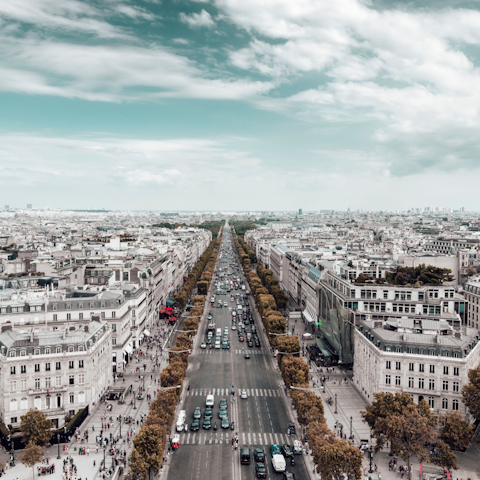 Browse the boutiques on the nearby Champs-Élysées
