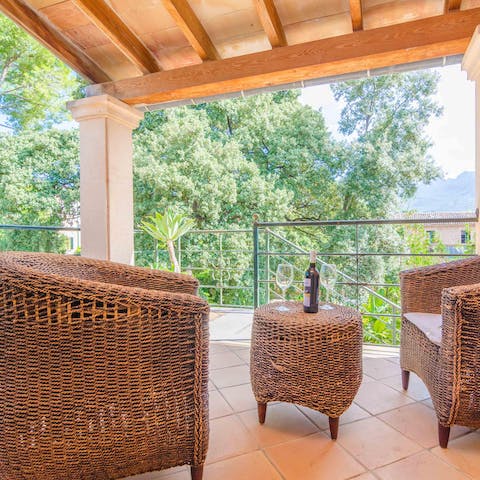 Find a hidden balcony or terrace for a quiet drink