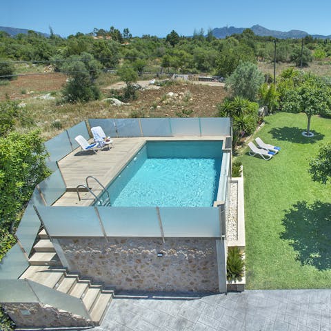 Guests loved the beautiful outdoor space with the pool, garden, and terrace.