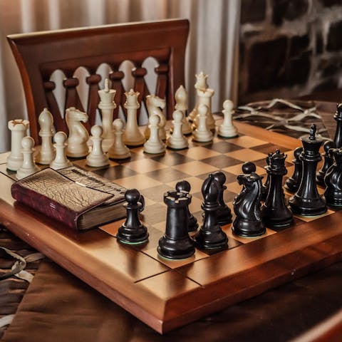 Enjoy games of chess in the lull before lunchtime
