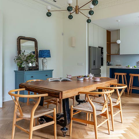 Serve up your own interpretations of Catalan classics at the spectacular dining table