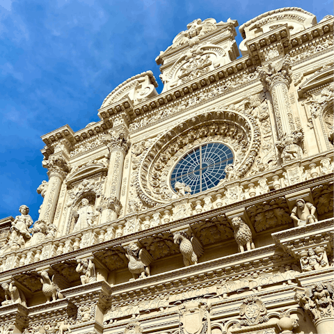 See the Basilica di Santa Croce, a masterpiece of Baroque architecture