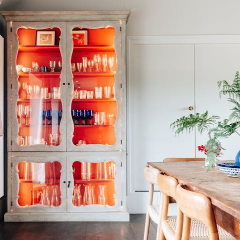 Appreciate the handcrafted furniture, lovingly curated by the designer himself