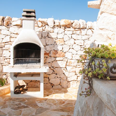 Cook and eat alfresco on the beautiful stone terrace