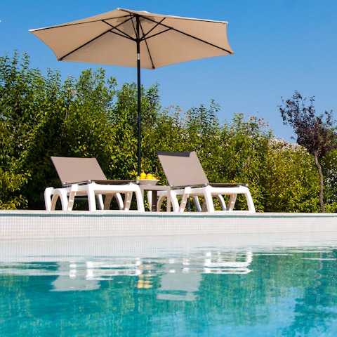 Take a dip in the private pool