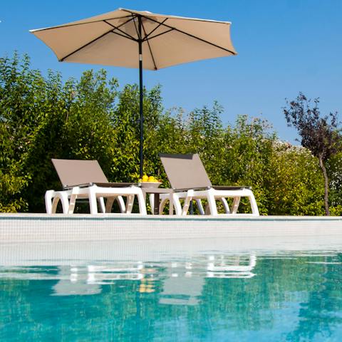 Take a dip in the private pool