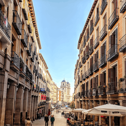 Take a short stroll down to Madrid's famous Plaza Mayor