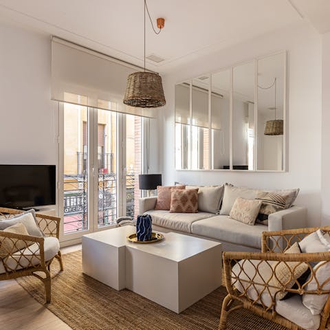 Kick back in the comfortable living area after a busy day of sightseeing