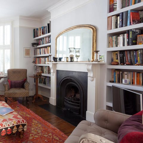 Settle down in the comfortable living room
