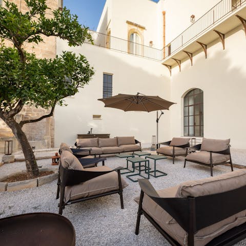 Spend relaxed days gathered on the terrace seating
