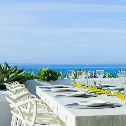 Take advantage of the sunshine and dine outside at every opportunity