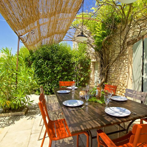 Take breakfast, lunch and dinner alfresco on the terrace