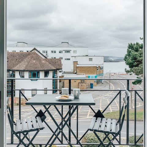 Sip your morning coffee with a sea view