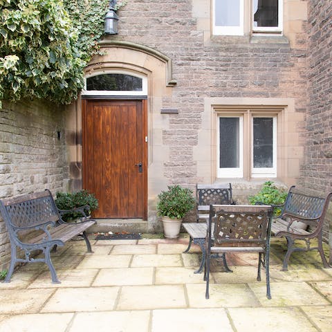 Enjoy alfresco afternoon teas in the small courtyard