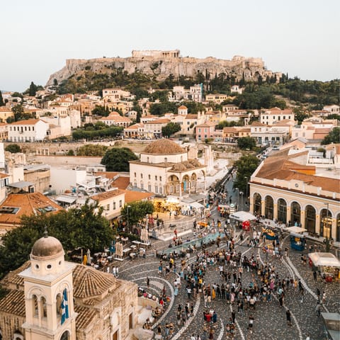 Soak up the bustle of Monastiriki's historic streets, within walking distance of the apartment