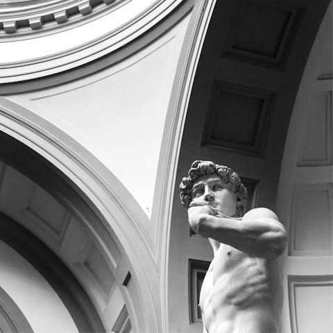 Start your sightseeing at the Galleria dell’Accademia