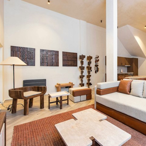 Toast the day's end with cocktails in the loft living area