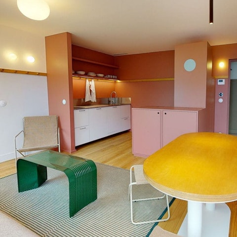 Make yourself at home in the colourful interiors