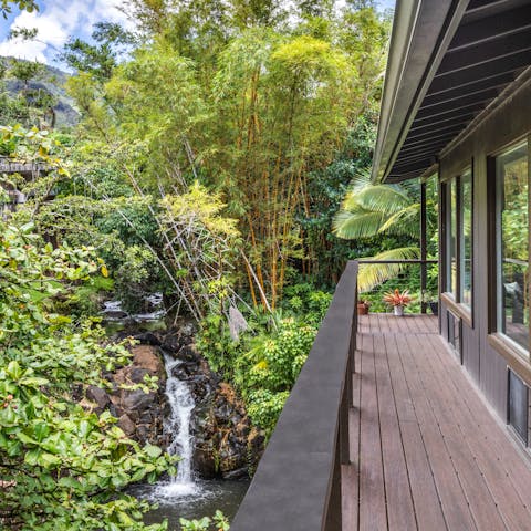 Sip on a morning cup of coffee on the balcony, surrounded by nature