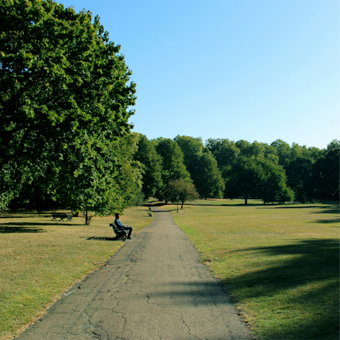 Lace up your running shoes and take a leisurely jog – or stroll – around Battersea Park, just moments from the doorstep