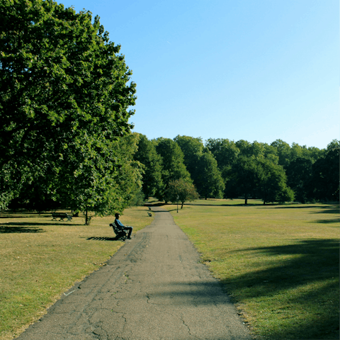 Lace up your running shoes and take a leisurely jog – or stroll – around Battersea Park, just moments from the doorstep