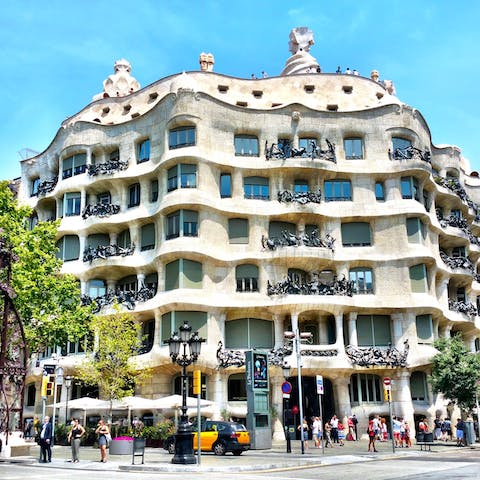 Visit Guadí's Casa Millà, under a ten-minute walk away
