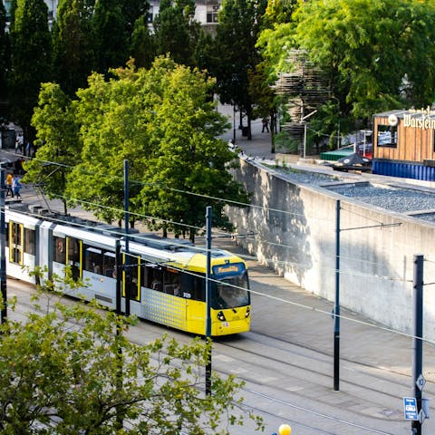 Catch a nearby tram to easily get to the many cultural attractions around the city