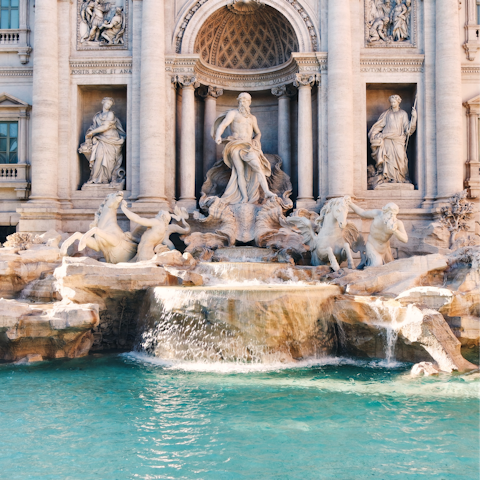 Take a five-minute stroll to the Trevi Fountain