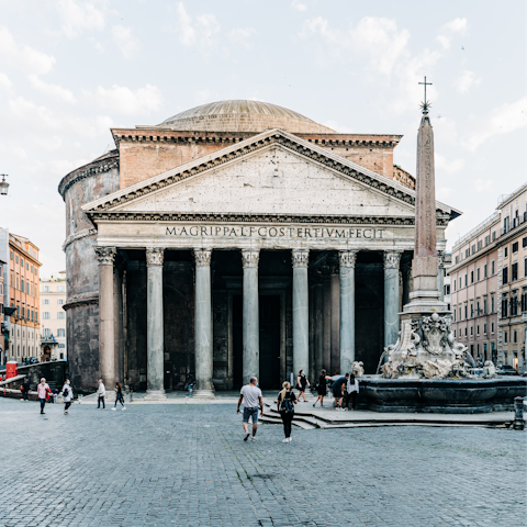 Pay a visit to the Pantheon, just 100 metres away