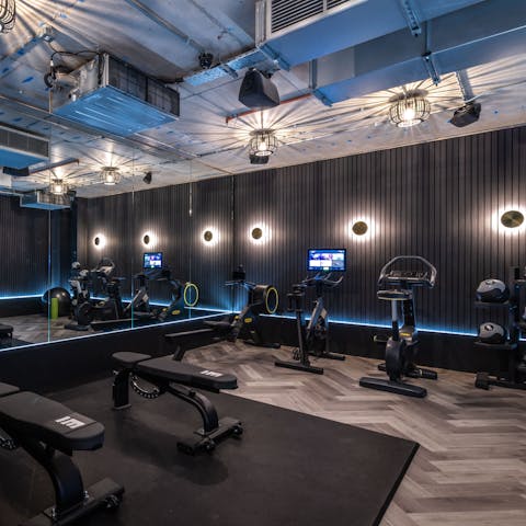 Feel energised after a workout in the communal gym