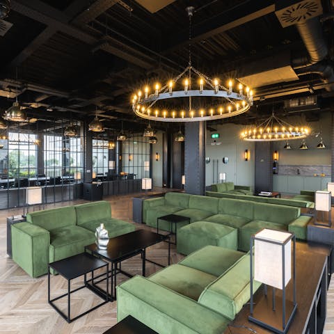 Catch up on emails or simply kick back and relax in the shared lounge