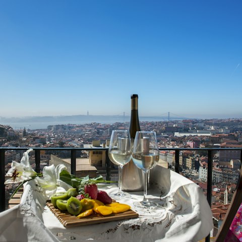 Overlook the city as you're having an alfresco meal on the balcony