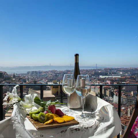 Overlook the city as you're having an alfresco meal on the balcony