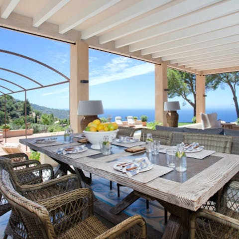 Dine alfresco under the veranda terrace