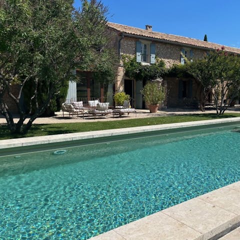 Swim in the private pool to cool off in the heat of the day