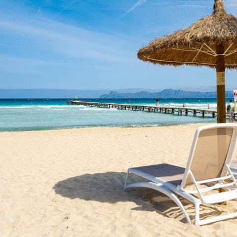 Walk down to the beach or explore the glistening coastline