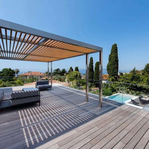 Find the perfect spot for sunset drinks on the roof terrace
