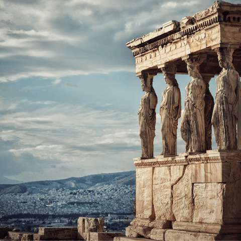 Visit Athens' historic centre – a forty-minute tram journey away